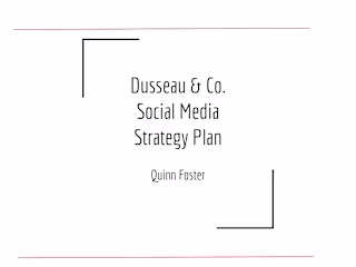 Social Media Strategy Plan - Dusseau & Co.