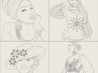 Illustrative Images for an Adult Coloring App