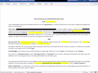 Non-Disclosure Agreement (NDA)