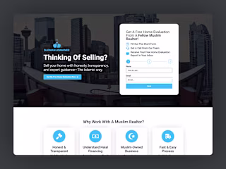 Real Estate Landing Page using Elementor