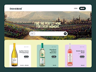 DrinkWell Wine Importers — Logo and Brand Identity Design