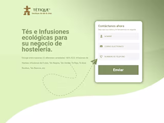 TÉS e INFUSIONES biológicas para Hostelería / Horeca