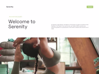 Landing Page in Framer for Yoga Studio