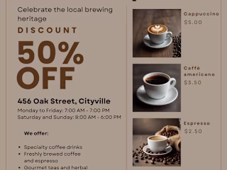 Flyer Design for a Coffee Shop