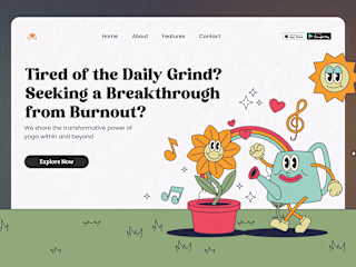 Mindfulness App Landing Concept
