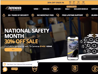 Manual Testing for Defender Cameras Website
