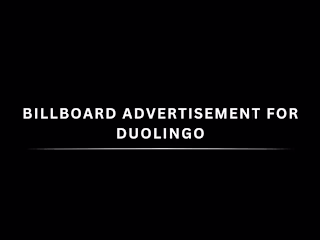 Spec Billboard Advertisement for Duolingo