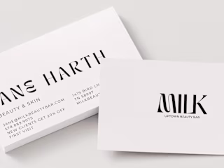 Milk Beauty Bar Business Cards