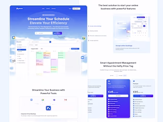 Landing page for Appointment Scheduling and Management SAAS App