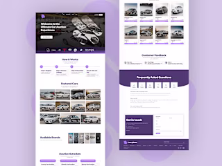 Automobile Auction Website Landing page 