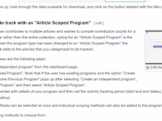 Customizing what to track with an Article Scoped Program 
