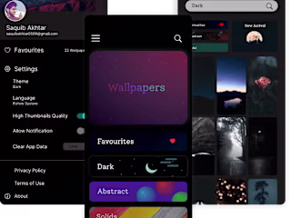 Wallpaper app UI/UX design