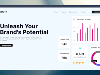 Landing page for a marketing agency 