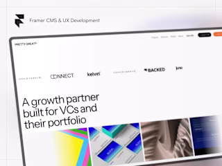 Framer Project Upgrades — CMS, UI/UX, and more for PRETTYGREAT