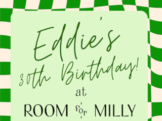 Event Menus for Queen's Eleven and Room for Milly 
