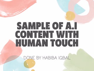 Sample of A.I Content Editing with human touch