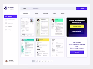 Resume Builder SAAS Design