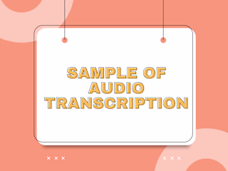 Sample of A.I audio transcription 