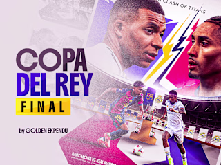 Barca vs Real Madrid Copa del Rey final poster design