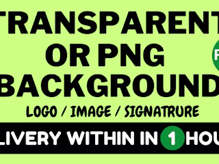 I will make transparent logo, png or white background within 1 …