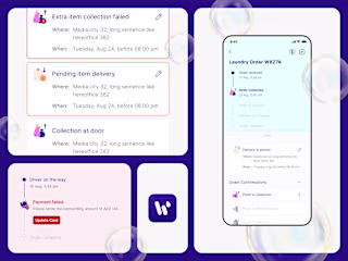 Order details page revamp for a laundry on-demand app