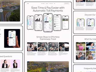 AutoToll App Landing Page UI Design