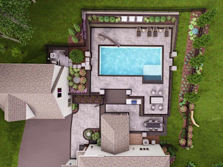 Backyard Pool & Patio with Outdoor Kitchen