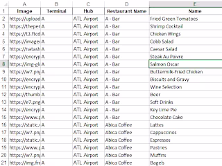 Comprehensive Menu Data Collection for Hartsfield-Jackson Atlant