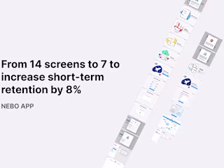 Boost by 8% short-term retention by re-designing the onboarding