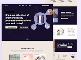 Lumiere, Beauty Ecommerce Landing Page on Behance