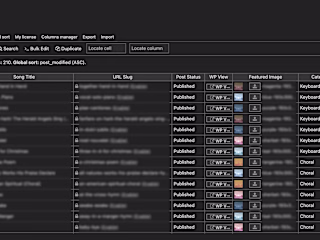 Wordpress Database for a Music Composer