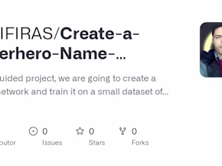 Superhero Name Generator using TensorFlow