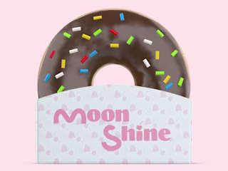 moon shine bakers logo and branding
