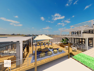 Urban Oasis: Restaurant and Apartment Riverside Getaway