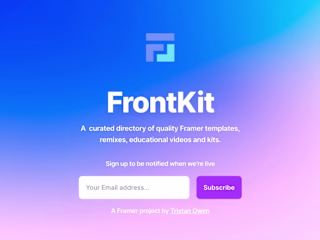FrontKit - A  Curated Directory of Framer Resources