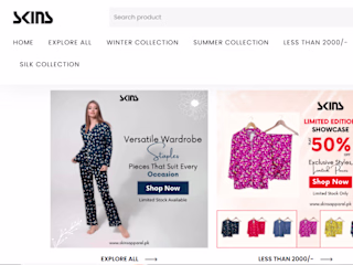 Shopify website