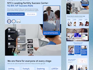 Landing Page for Clinic/Fertility Specialist/Gynaecologist/OB