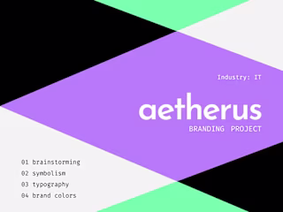 Aetherus - IT startup brand identity