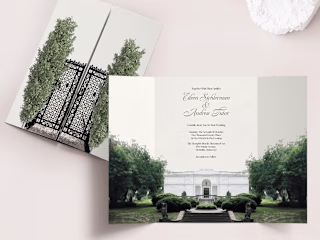 Wedding Invitation Suite With Custom Venue Illustration