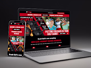 Krank Golf | 2024 | Adv. WordPress, Elementor, UI/UX, & Lead Gen