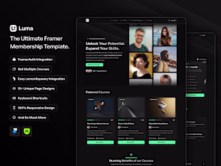 Luma - The Ultimate Membership Template for Framer!