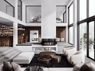 Luxury penthouse Design. Interior 3D modeling