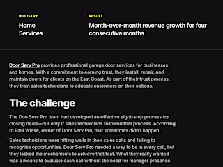Door Serv Pro - Rilla Case Study