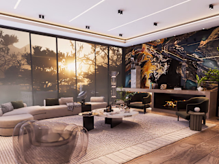 Residential Interior Design for a Modern Living Room