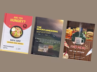 Designing a flyer for clients.