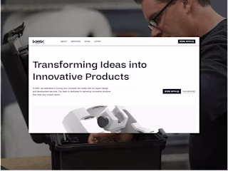 Minimalist Website Design for KEK