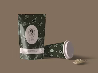 Rosa Coffee & Plants Branding Illustration