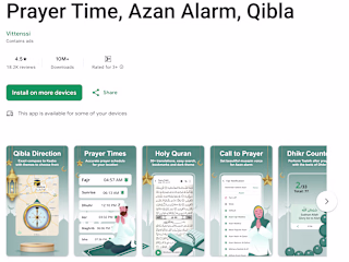 Prayer Time, Azan Alarm, Qibla