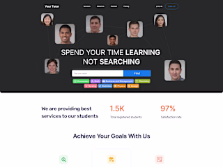 YourTutor SAAS landing page design