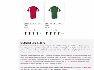 Wilson Sporting Goods Category & Product Descriptions